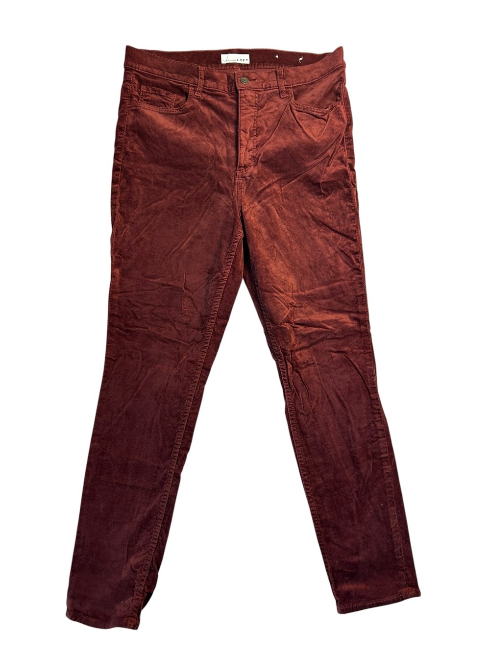 Loft Made and Love Skinny Pants Burgandy 31